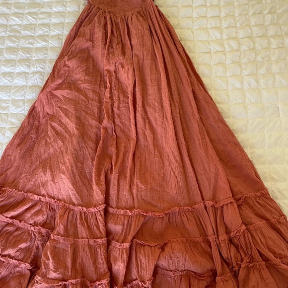 Lulus sunshine rose swish dot tiered cotton maxi dress - Picture 8 of 14